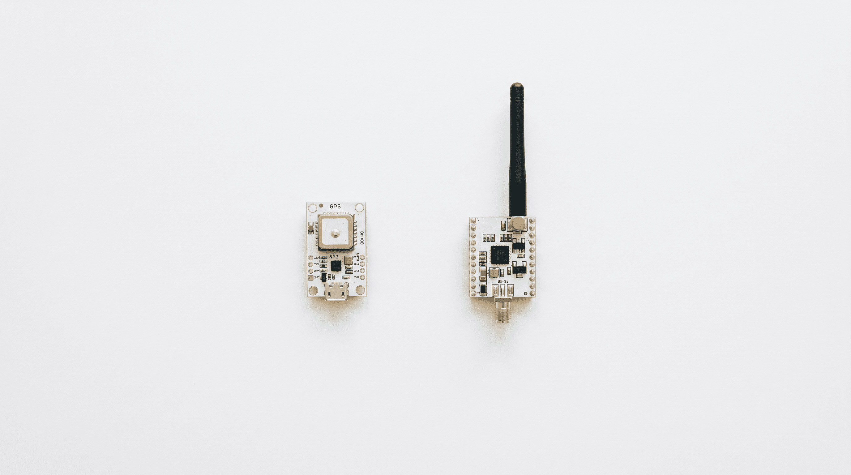 Sensor breakout modules including GPS and Wi-Fi modules with antennas